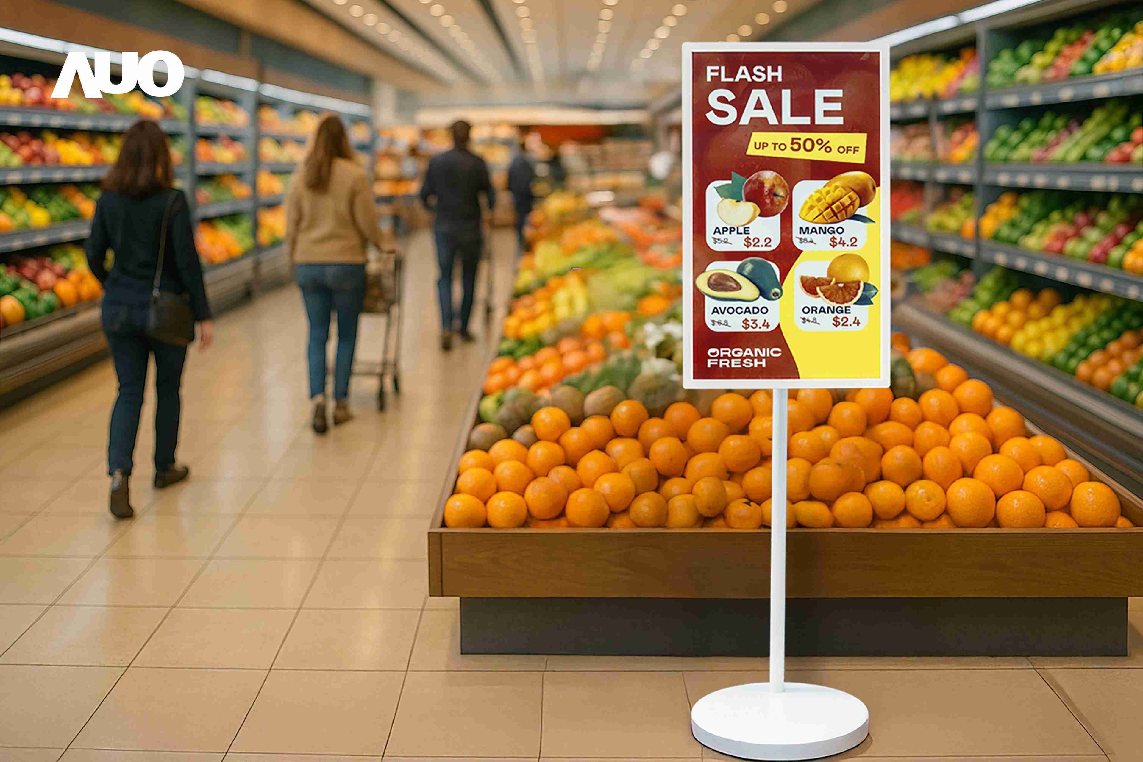 达擎首亮相低功耗、、、全彩的〝aecoPost电子纸解决方案〞，，仅在更新画面时需要微量的电力驱动，，，无需布建电线的便捷设计，，，使其可灵活应用、、、、随意置放，，，，并可透过云端或行动装置app，，，，轻松管理及排程广告内容，，，晋升店头营销利器。。。。