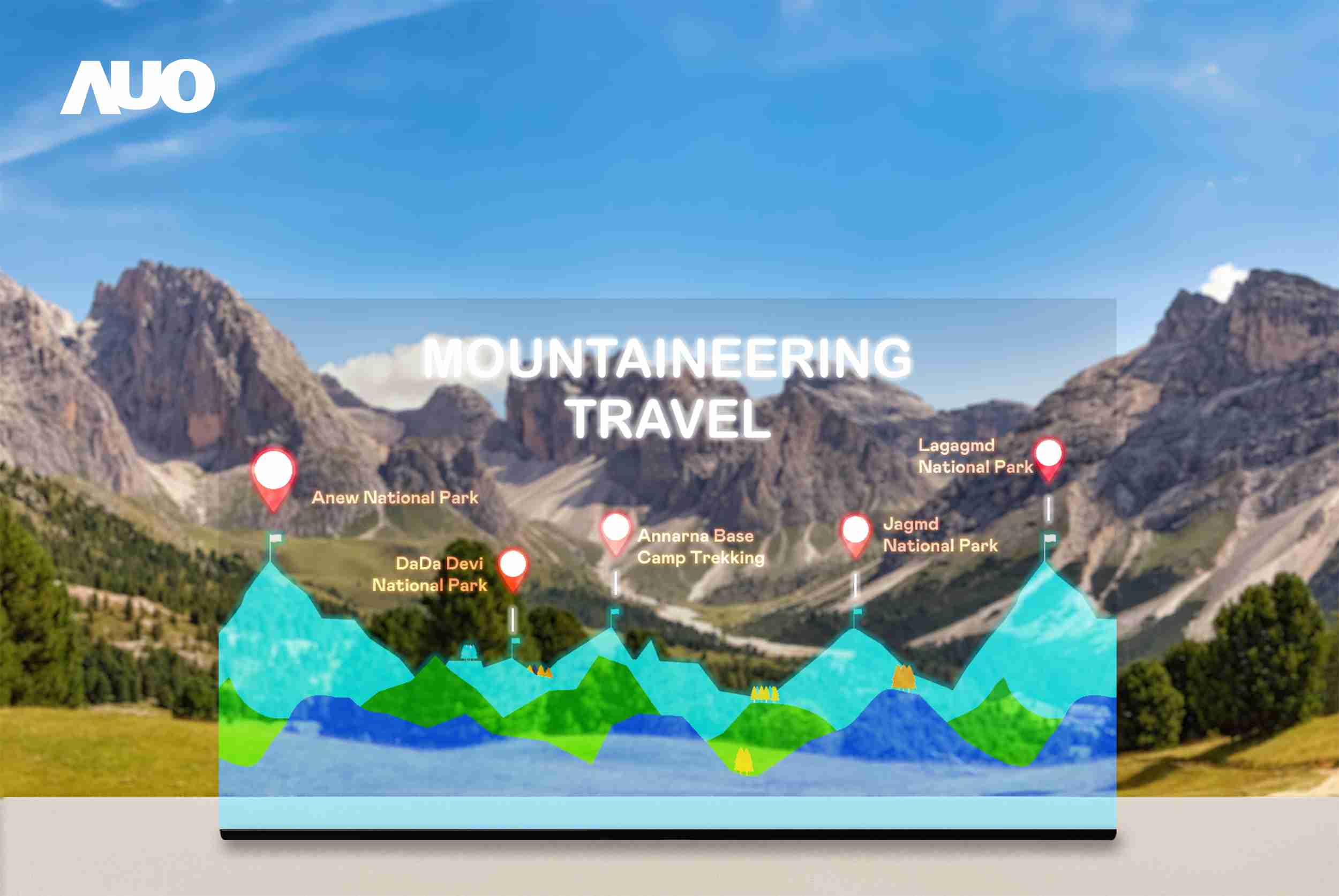 传奇国际展示全球单片尺寸最大(*)42吋透明Micro LED显示器拼接而成的〝64吋透明Micro LED显示器〞，，具备高透明度、、、、1,000 nits高亮度、、、广色域、、、、采用三边无边框的无缝拼接等多重特色，，，呈现超高清、、、、细腻画质而不遮挡后方视觉，，满足层峰需求，，，，可广泛运用于零售、、、艺术展览或商业空间等场域